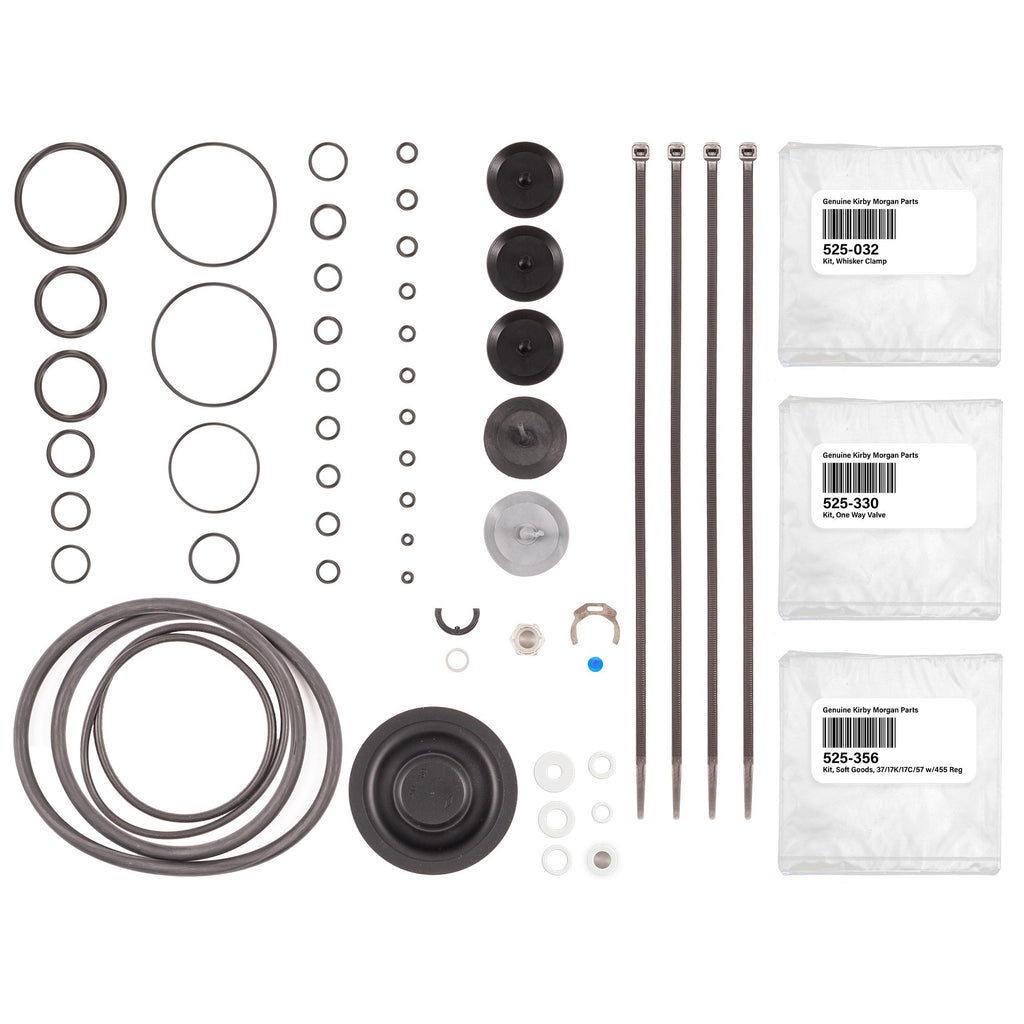 Kirby Morgan Soft Goods Overhaul Kit For SuperLite SL 17C, 17K, KM 37 & KM 57 w/ 455 Regulator